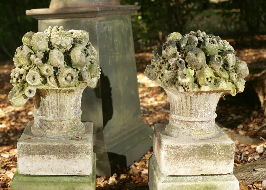 Carved Stone Fruit Baskets