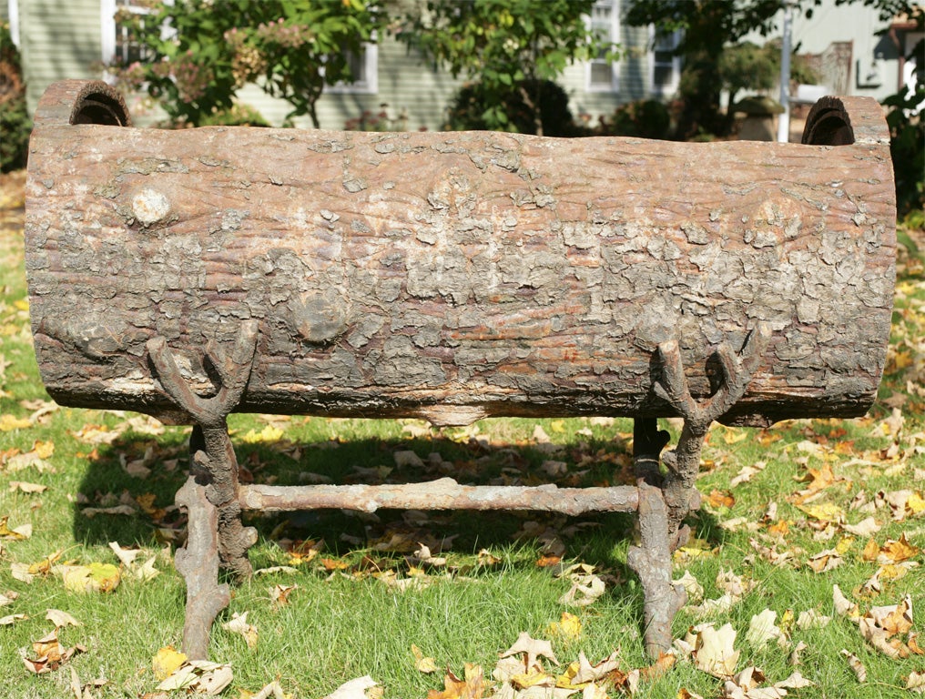 Victorian Period Coalbrookdale Cast Iron Log Planter