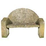 Incredible Carved Stone Bench
