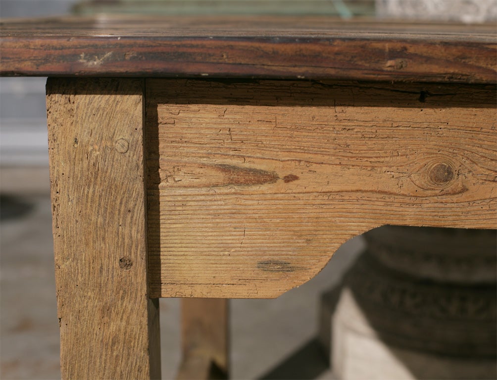 English Period  Pine and Elm 14 ft. Harvest Table