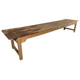 Antique Period  Pine and Elm 14 ft. Harvest Table
