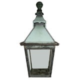 Period English Verdigris Copper Street Lantern