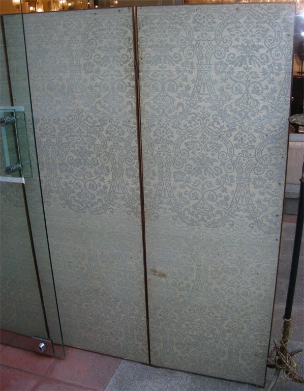 1940s Four-Panel Screen with Cityscape For Sale 4