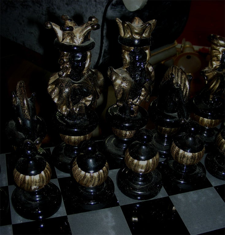 1980's Murano Glass Chess Game Set 2