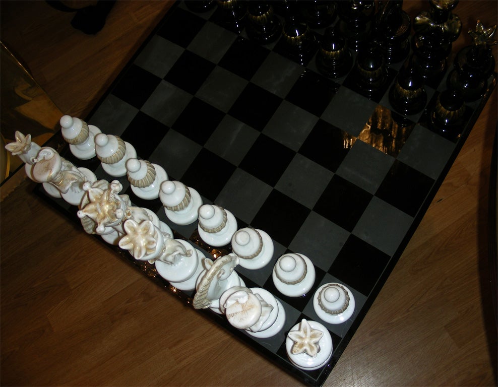 1980's Murano Glass Chess Game Set 5
