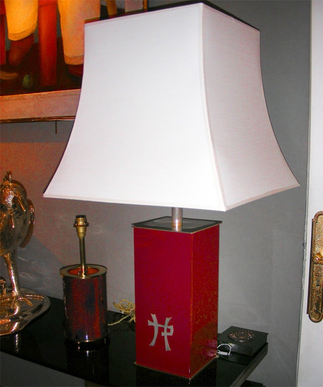 French Two 1970s Lamps by the Decorator Jean-Claude Mahey For Sale