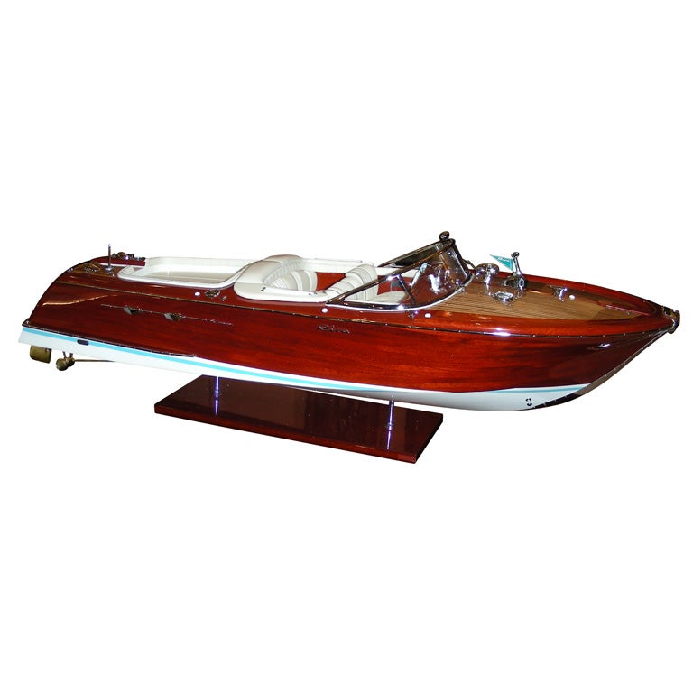 Contemporary Model Boat Reproduction of 1972 AcquaRiva