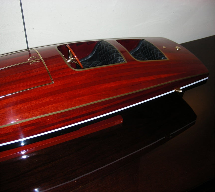 French Contemporary Model Boat Reproduction of 1928 Zipper For Sale