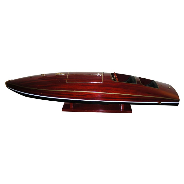 Contemporary Model Boat Reproduction of 1928 Zipper For Sale