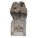 1930-1940 Glass Sculpture Signed Gueron-Cazaux