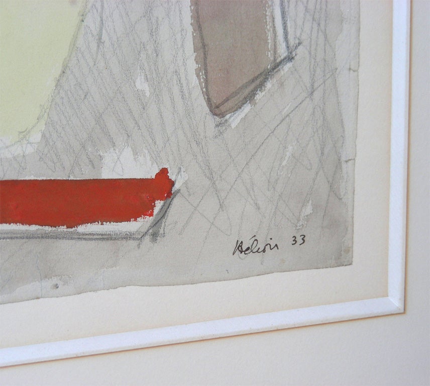 1933 Watercolor Signed by Hélion 1