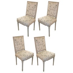 Antique Set of Four Swedish Dining Chairs
