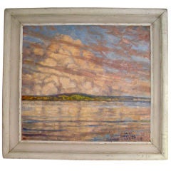 Reflected Clouds at Sunset Oil on Canvas