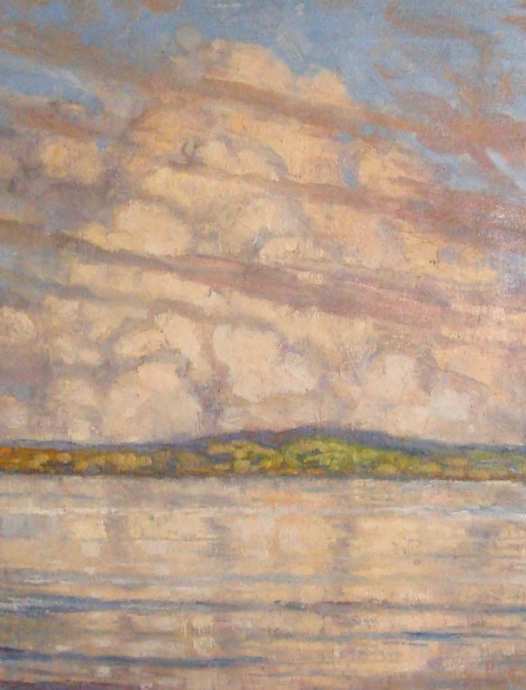 Reflected Clouds at Sunset Oil on Canvas
