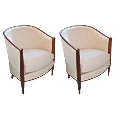 PAIR of French Ruhlmann Style Chairs