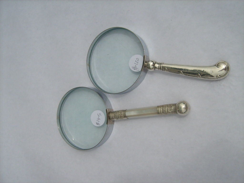 Magnifying Glasses with handles In Good Condition In Bridgehampton, NY