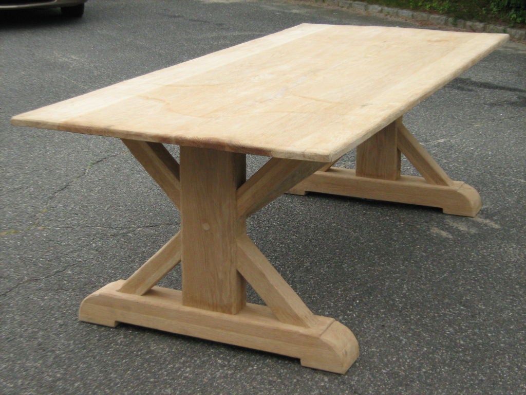 Natural oak dining table