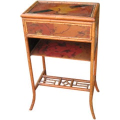 Faux bamboo lacquer stand