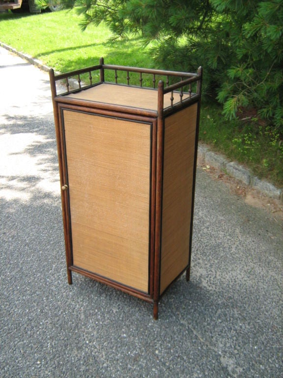Faux bamboo cabinet