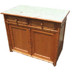 Faux Bamboo two-door cabinet