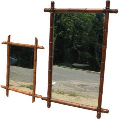 Faux bamboo mirrors