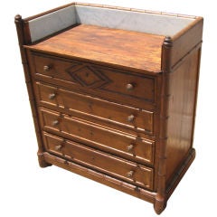 Antique Faux bamboo chest