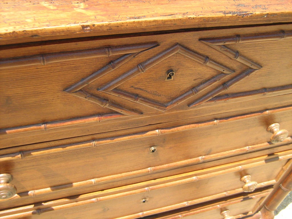 Faux bamboo chest