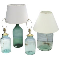 Vintage wine bottles lamps