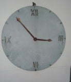 French Style Tower Clock Face in old Zinc