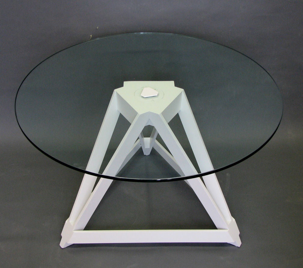 White Biscuit Lacquer Coffee Table In Excellent Condition For Sale In Long Island City, NY