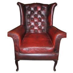 Antique Tufted Leather Club Chair