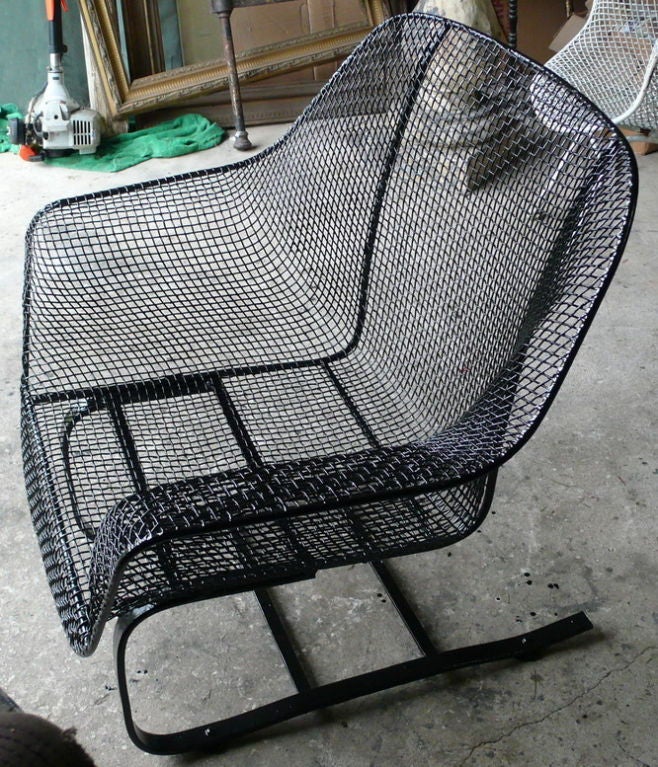 Sculptura Woodard Iron Mesh Outdoor Arm Chair at 1stDibs