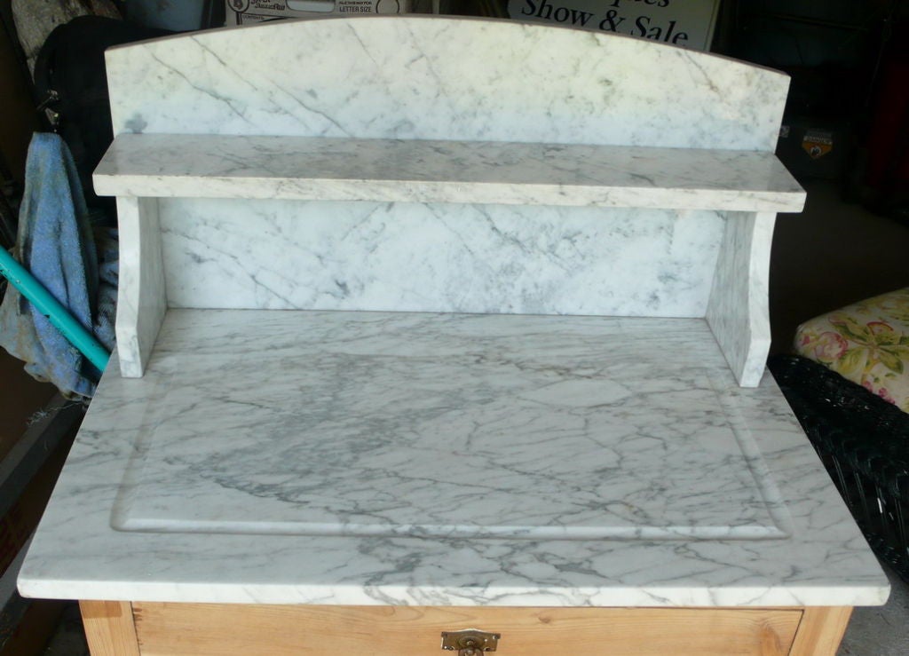 Swedish Marble Top Dry Sink