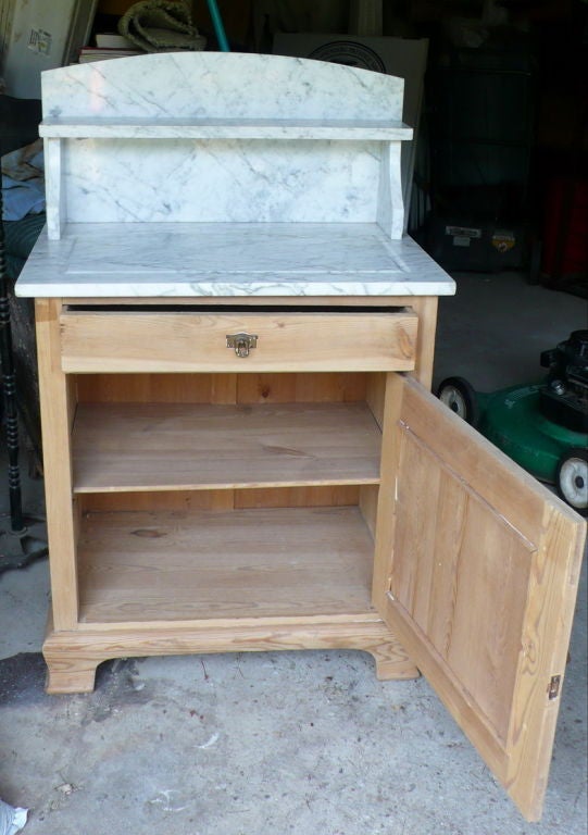 antique dry sink with marble top