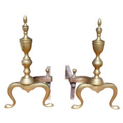 Pair of Brass Andirons