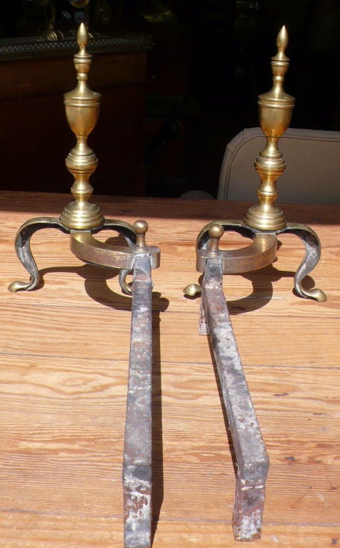 Pair of Brass Andirons 1