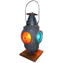 Antique Old Railroad Signal Lamp