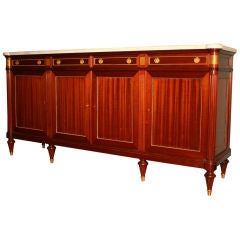 Elegant 1940s Sideboard with Marble Top Elegant 1940s Sideboard with Marble Top