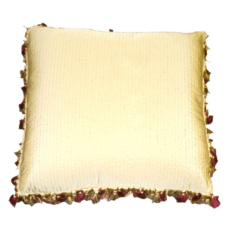 throw pillows with decorative ball-fringe at 1stdibs