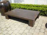 Concrete Block Leg Coffee Table