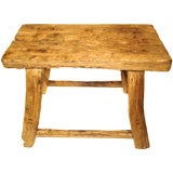 Antique Rustic Elm Wood Stool