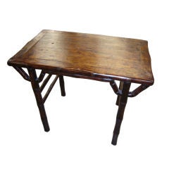 Elmwood Faux Bamboo Chinese Writing Desk/ Side Table