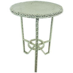 1960
s Round Metal Painted Side Table