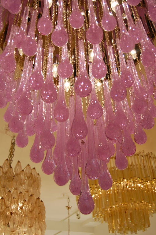 teardrop glass chandelier