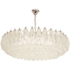 Venini Polyhedral Clear Glass Chandelier