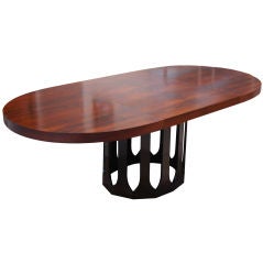 Harvey Probber Rosewood and Ebonized Mahogany Dining Table