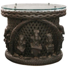 Hand Carved African Side Table Sold Thru Karl Springer