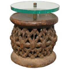 Hand Carved African Occasional Table Sold Thru Karl Springer
