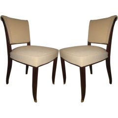 pair of Jules Leleu side chairs