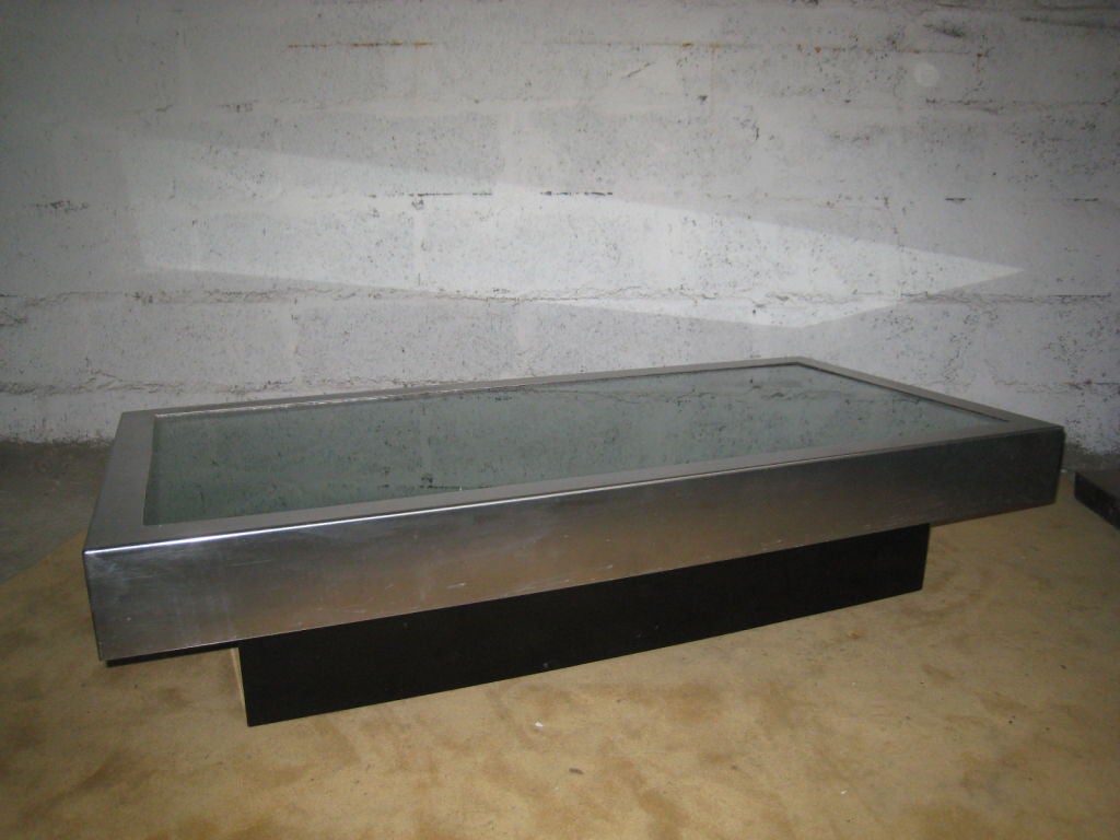 20th Century Large Mirrored Coffee Table